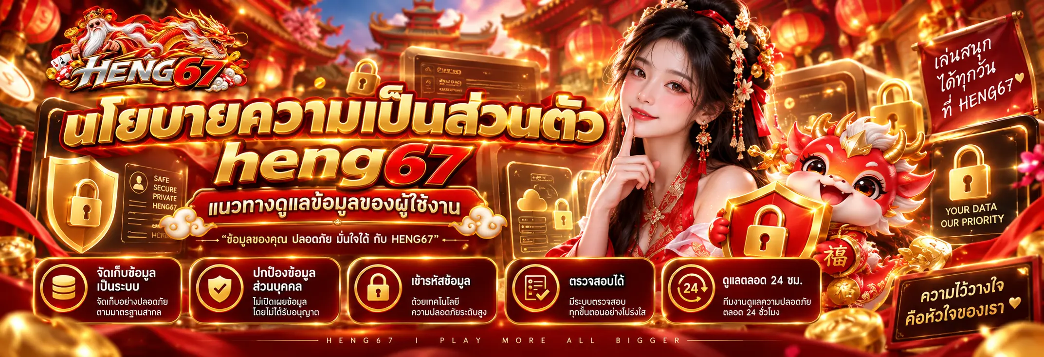 นโยบายความเป็นส่วนตัว heng67 แนวทางดูแลข้อมูลของผู้ใช้งาน
